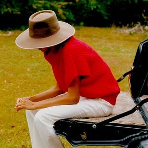 Anthropologie Wide-Brimmed boater